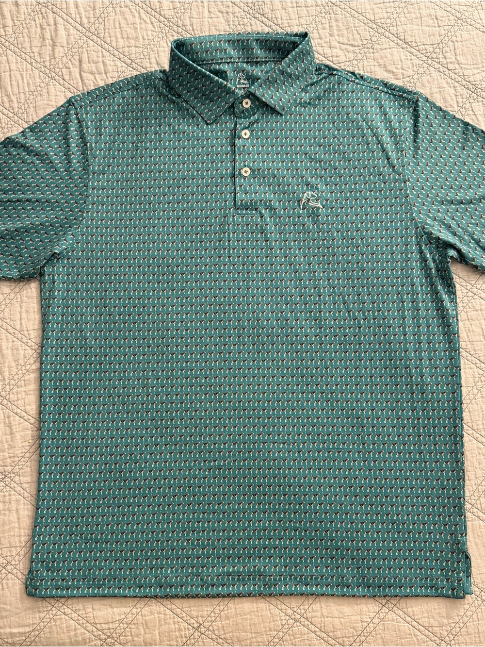 Rhoback Men’s Performance Polo The Beagle Green